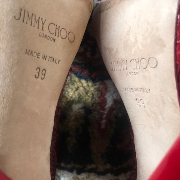 Jimmy Choo Jing Embellished Snakeskin Sandals - Picture 7 of 8